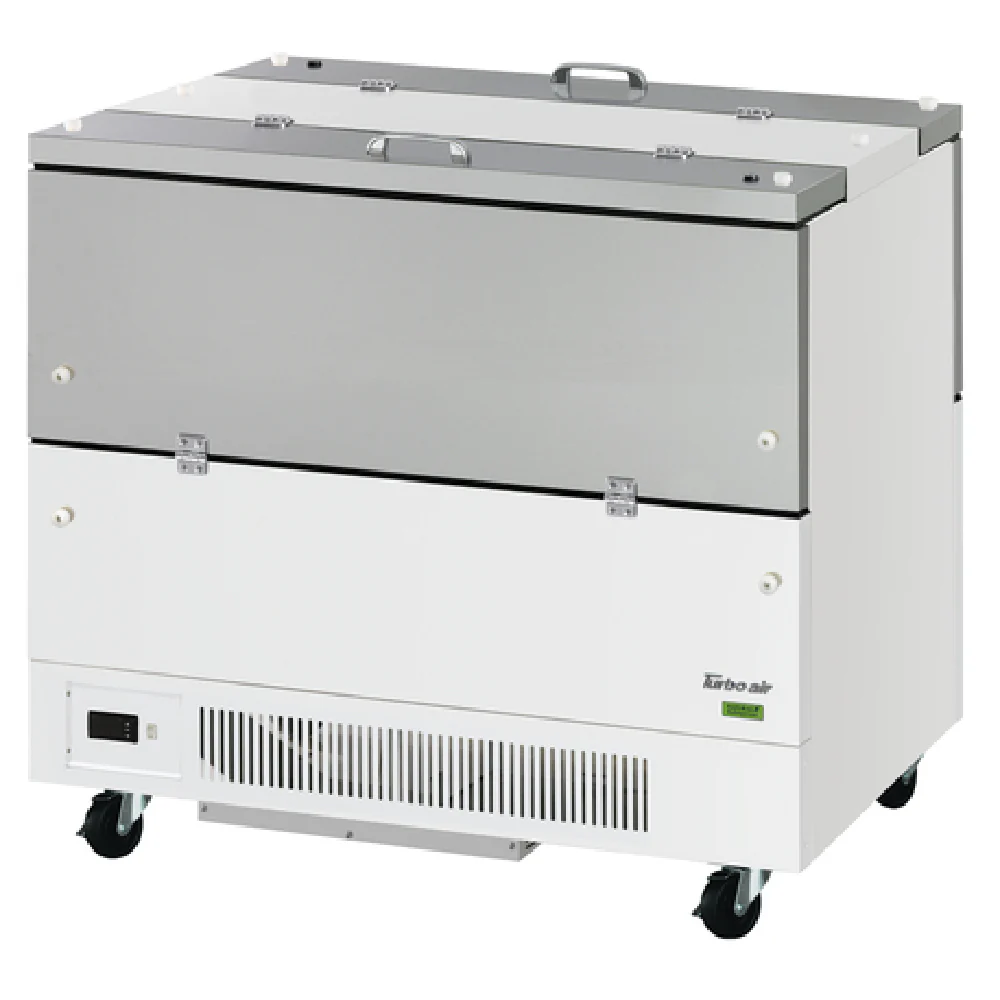 Turbo Air TMKC-49-2-WS-N6 49 Inch Milk Cooler Cold Wall Dual Access Stainless Steel with Floor Racks