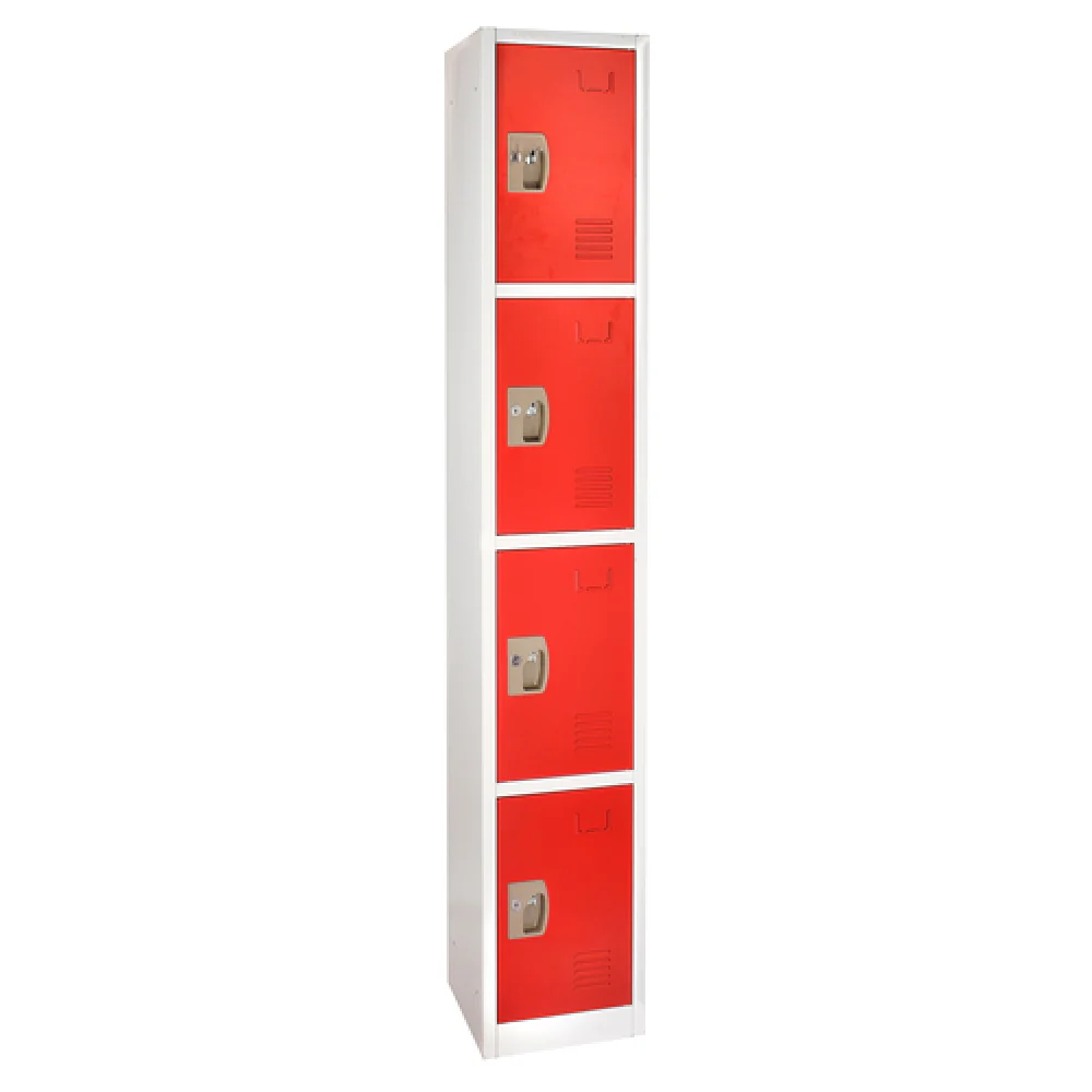 Alpine Industries ADI629-204-RED 12 Inch Quad-compartment Locker Steel Red Finish Alpine Industries ADI629-204-RED 12 Inch Quad-compartment Locker Steel Red Finish