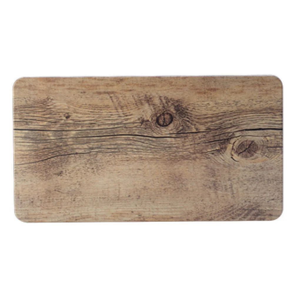 Steelite 68A351EL594 12-3/4 Inch Platter Rectangular Melamine Driftwood