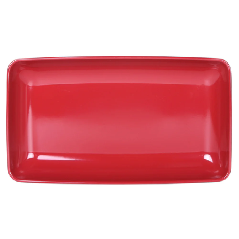 GET Enterprises M85145-CBR 2-1/2 Qt Melamine Platter Red Rectangular