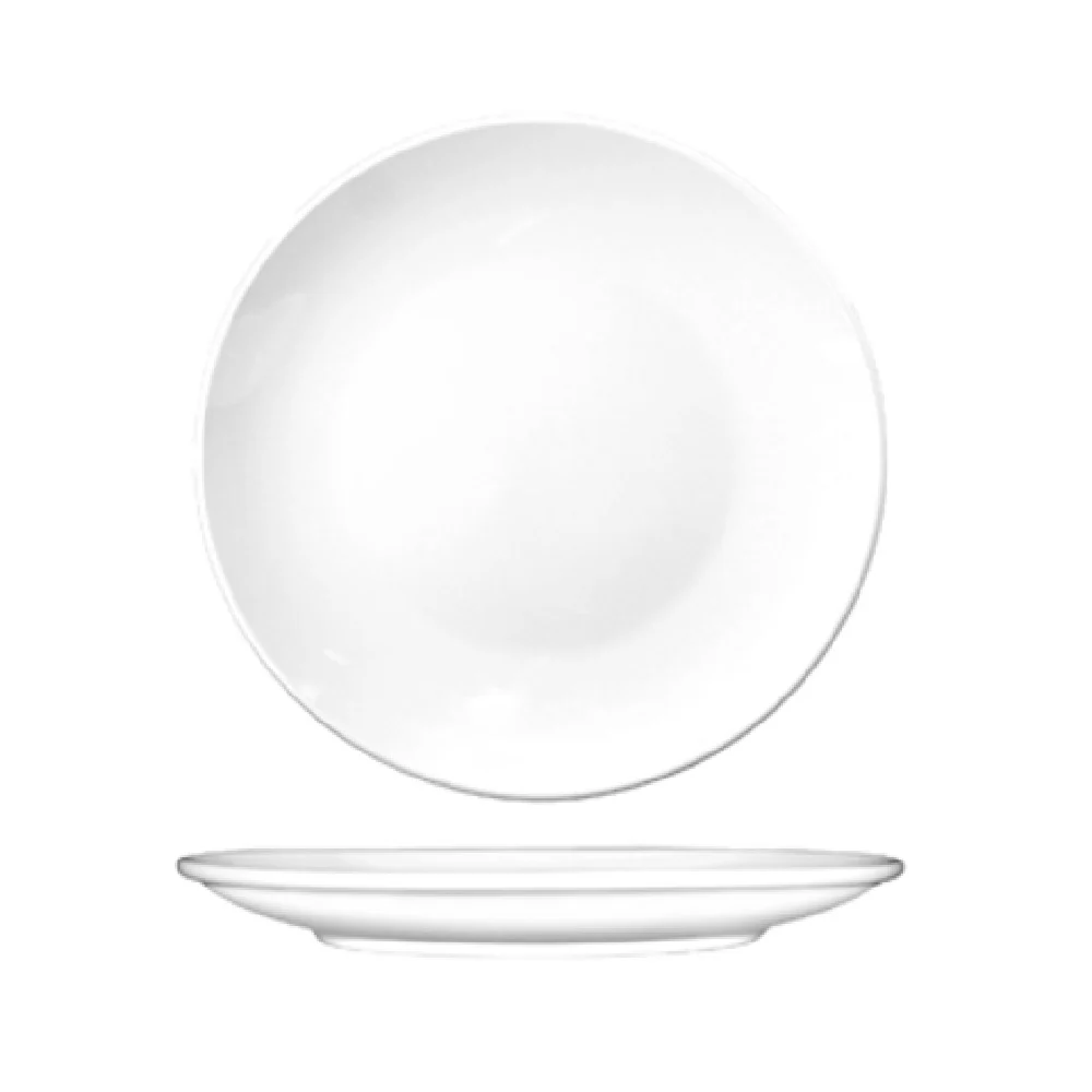 International Tableware TN-21 12 Inch Diameter Coupe Plate Porcelain European White International Tableware TN-21 12 Inch Diameter Coupe Plate Porcelain European White