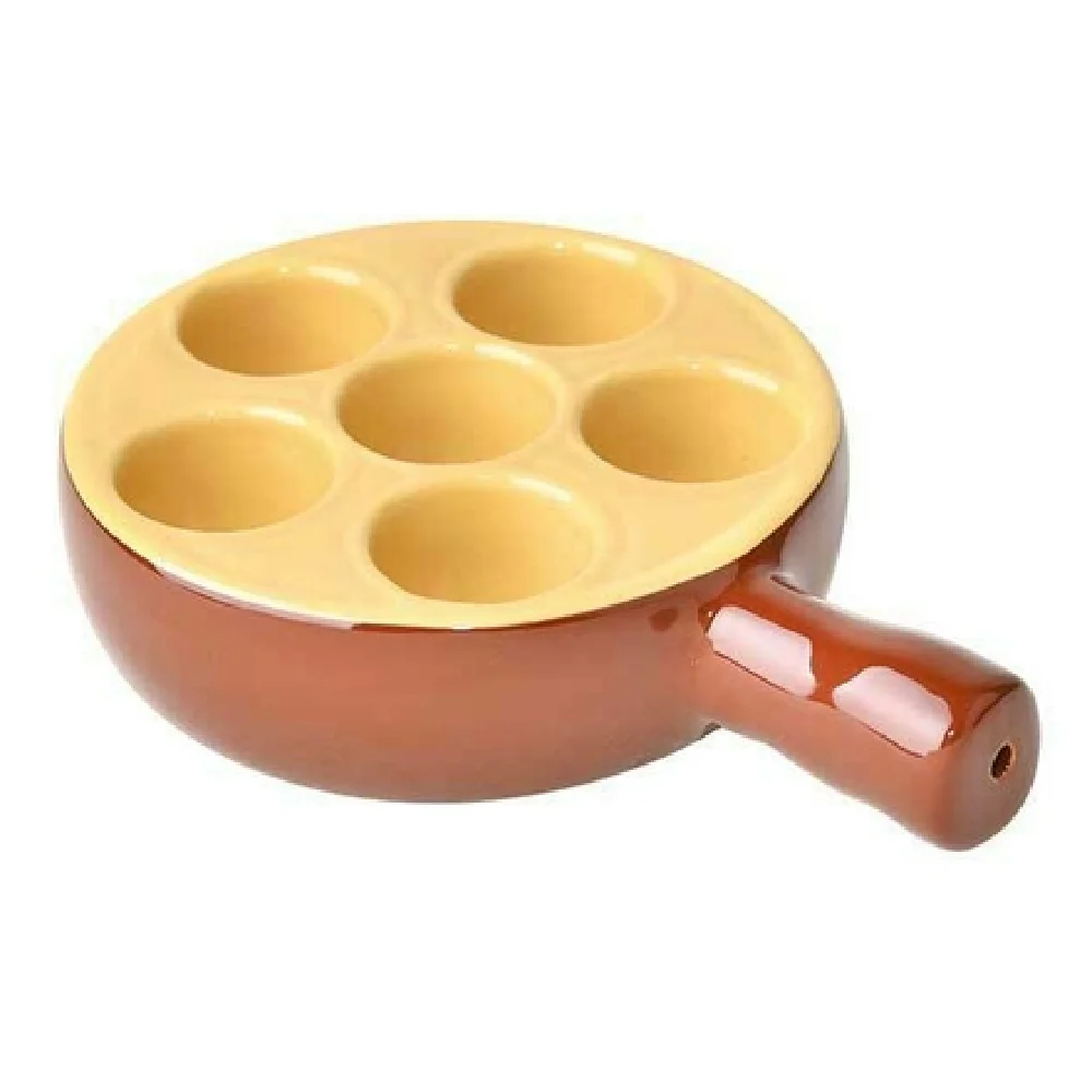 Matfer 552104 4-3/4 Inch Diameter Escargot Plate Enamelled Porcelain Pack of 6 Matfer 552104 4-3/4 Inch Diameter Escargot Plate Enamelled Porcelain Pack of 6