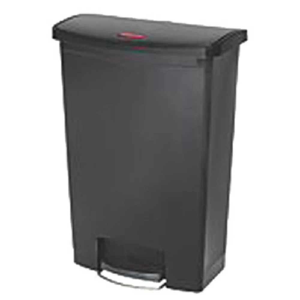 Rubbermaid Commercial Products 1883615 22-7/16 Inch Indoor Trash Receptacle Black with Hinged Lid Rubbermaid Commercial Products 1883615 22-7/16 Inch Indoor Trash Receptacle Black with Hinged Lid