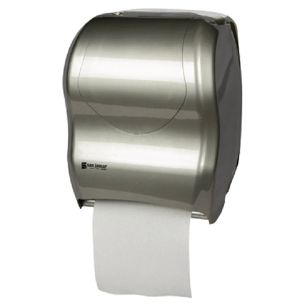 San Jamar T1370SS 12-11/16 Inch Touchless Paper Towel Dispenser with Lock