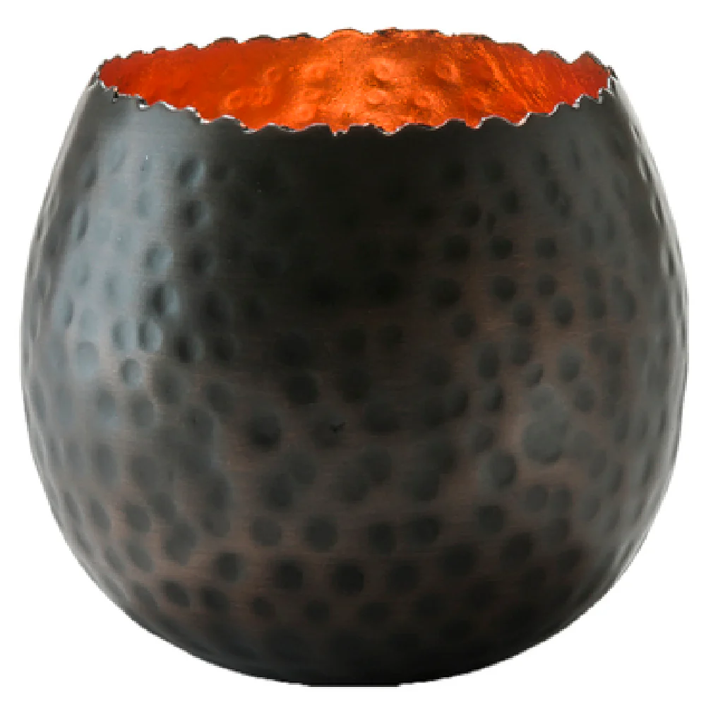 Hollowick 4150 4 Inch Votive Lamp Hammered Copper Compatible with HD8 and HD12 Fuel Cells