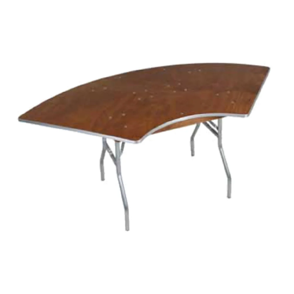 Forbes Industries HOSP5X10A-SWGL 60 Inch Folding Table Plywood Aluminum Edge with Serpentine Design Forbes Industries HOSP5X10A-SWGL 60 Inch Folding Table Plywood Aluminum Edge with Serpentine Design