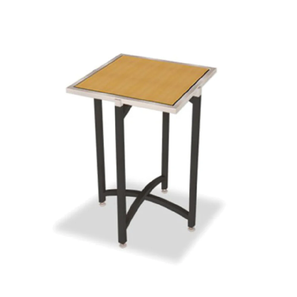 Forbes Industries 7022L-36 24 Inch EcoFlex Elite Laminate Table Square with Steel Frame Textured Black Finish