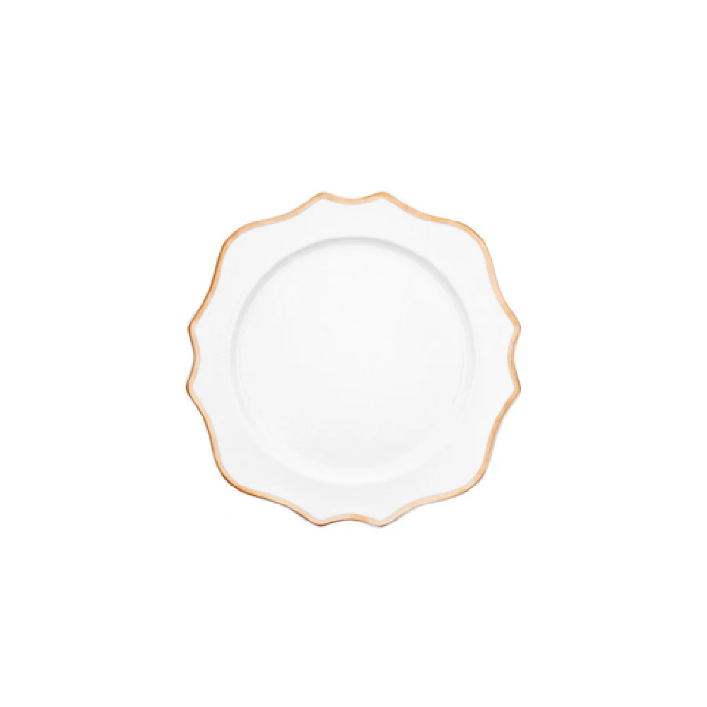 Fortessa RRP.TRIESTEG.15 10.75 Inch China Dinner Plate Dishwasher Safe Gold
