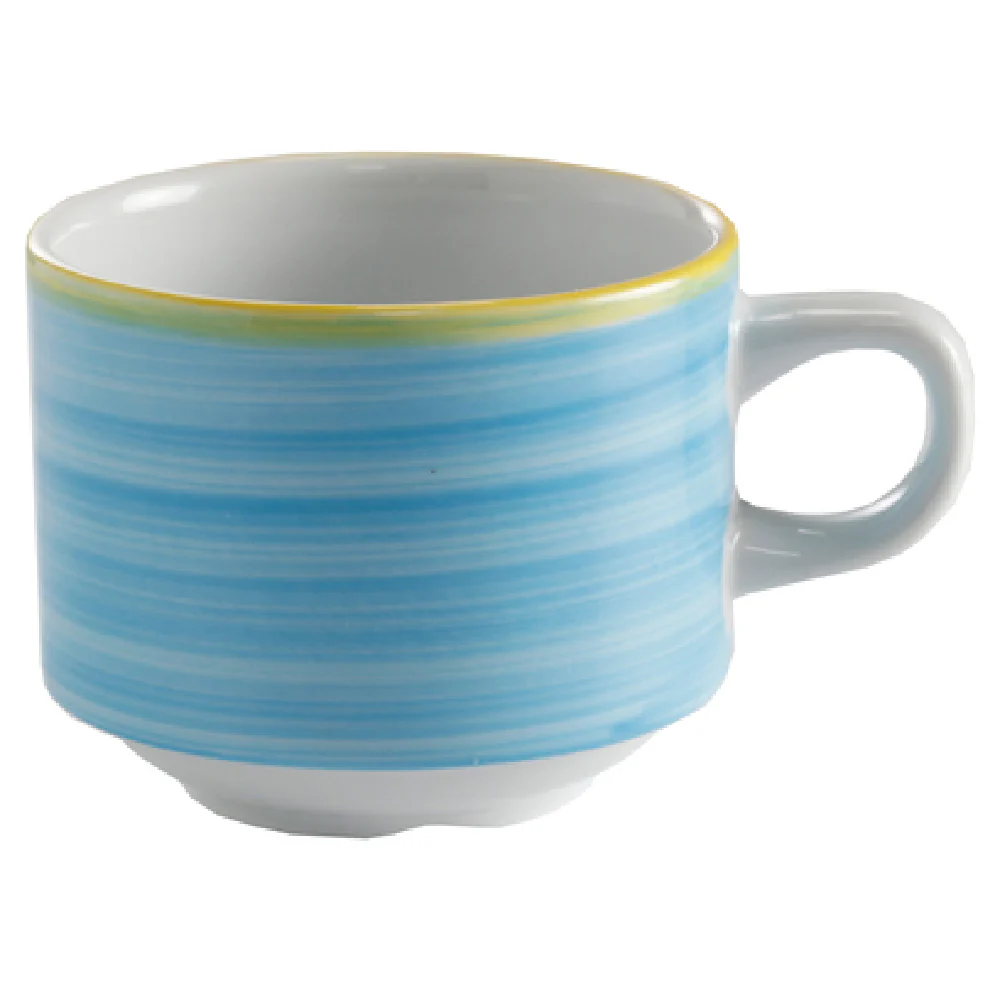 GET Enterprises PA1601904024 2-9/10 Oz Espresso Cup Porcelain Stackable Blue