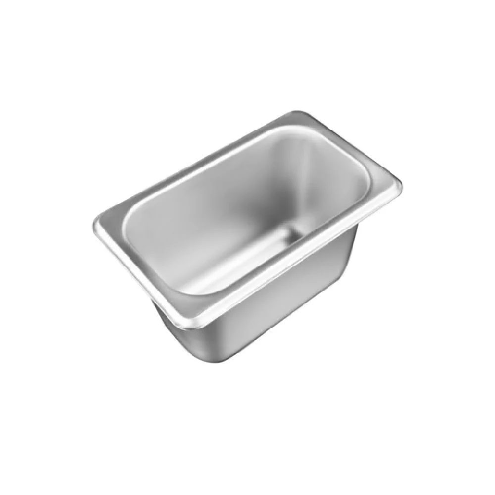 CAC China STPN-S25-4 1/9 Sized Steam Pan 25 Gauge Stainless Steel with Dishwasher Safe