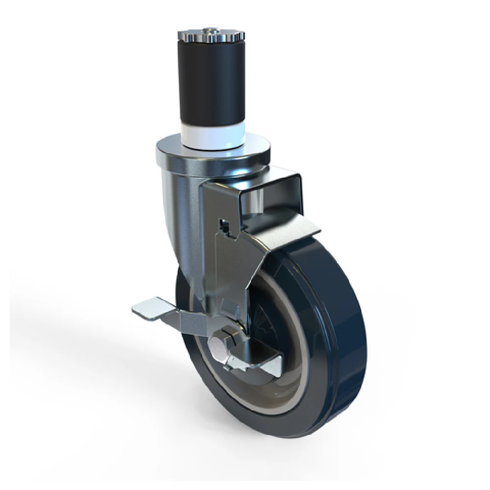 NBR Equipment ES-5-PU-B-TLB 5 Inch Stem Caster Top Locking Brake Polyurethane NBR Equipment ES-5-PU-B-TLB 5 Inch Stem Caster Top Locking Brake Polyurethane