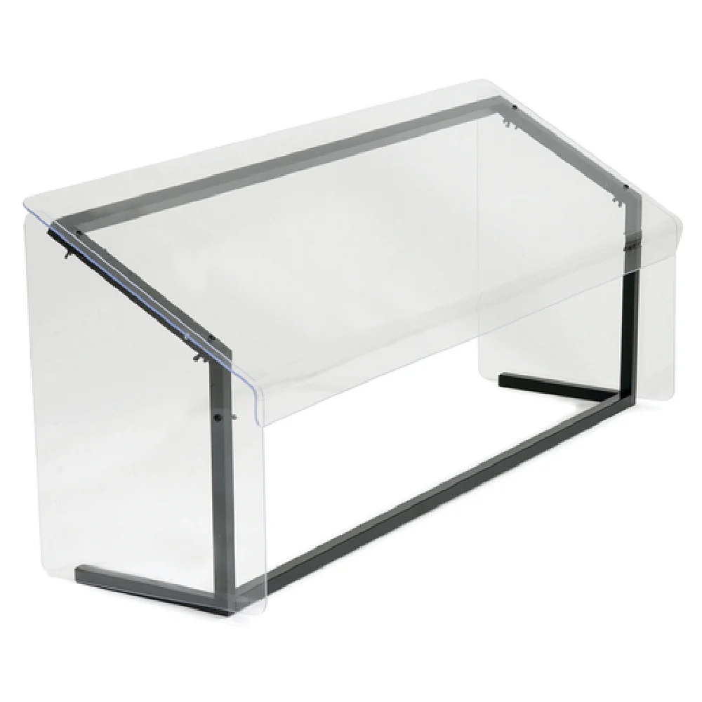 Carlisle 914803 48 Inch Sneeze Guard Portable Free-standing Acrylic Black