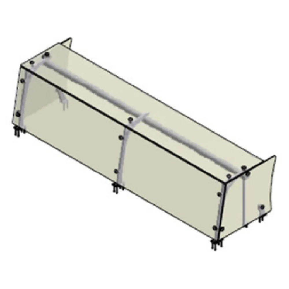 Atlas Metal VGG6-EP3-LT-5 76 Inch Gardian Sneeze Guard with 14 Inch Top Shelf Atlas Metal VGG6-EP3-LT-5 76 Inch Gardian Sneeze Guard with 14 Inch Top Shelf