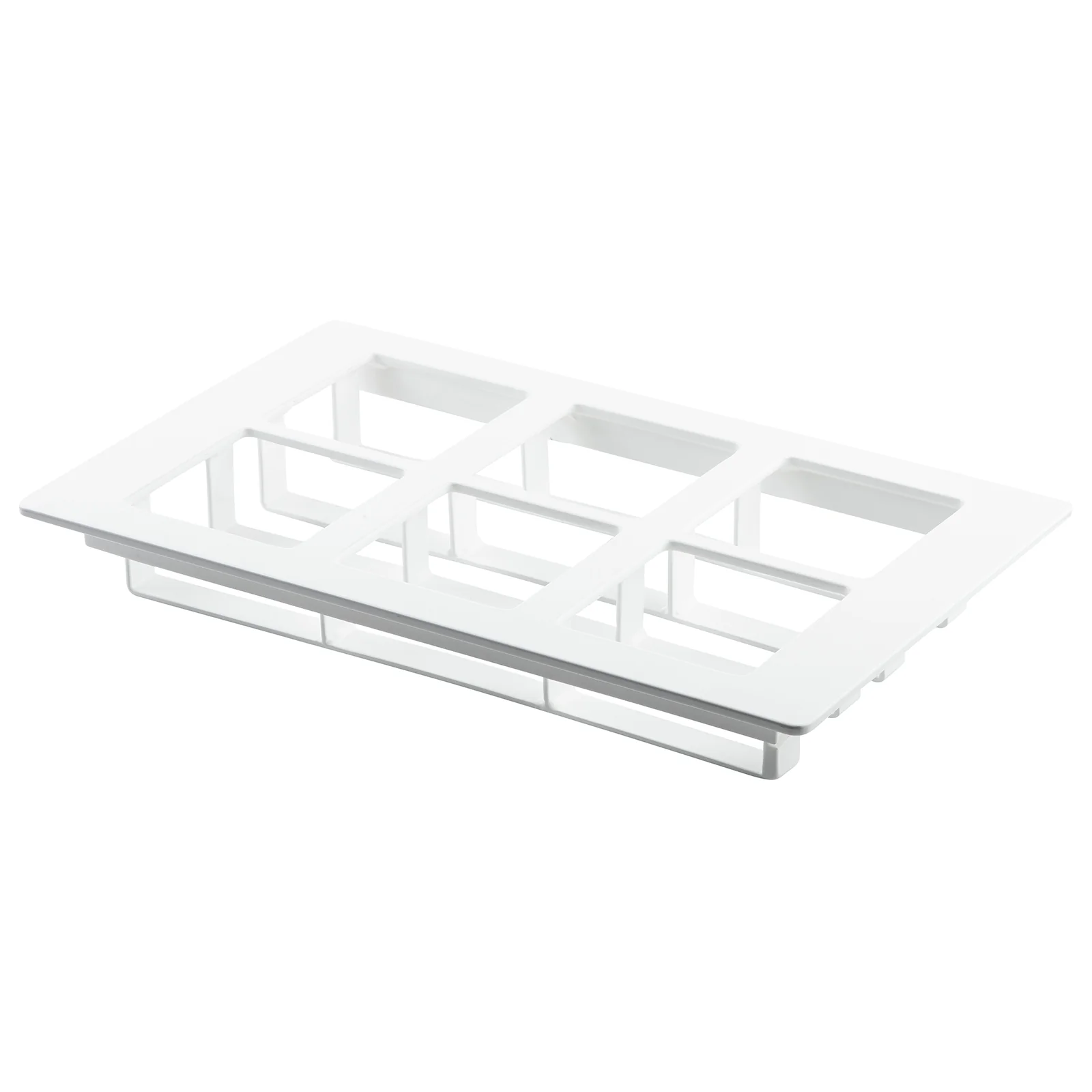 Tablecraft CW5056W 12-7/8 Inch Cold Food Template Single Well Aluminum White Finish