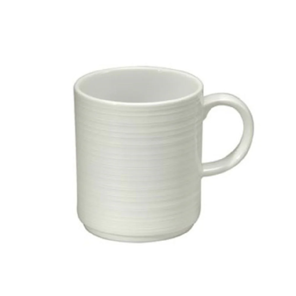 1880 Hospitality R4570000572 12 Oz Mug Embossed Handled Bright White Porcelain