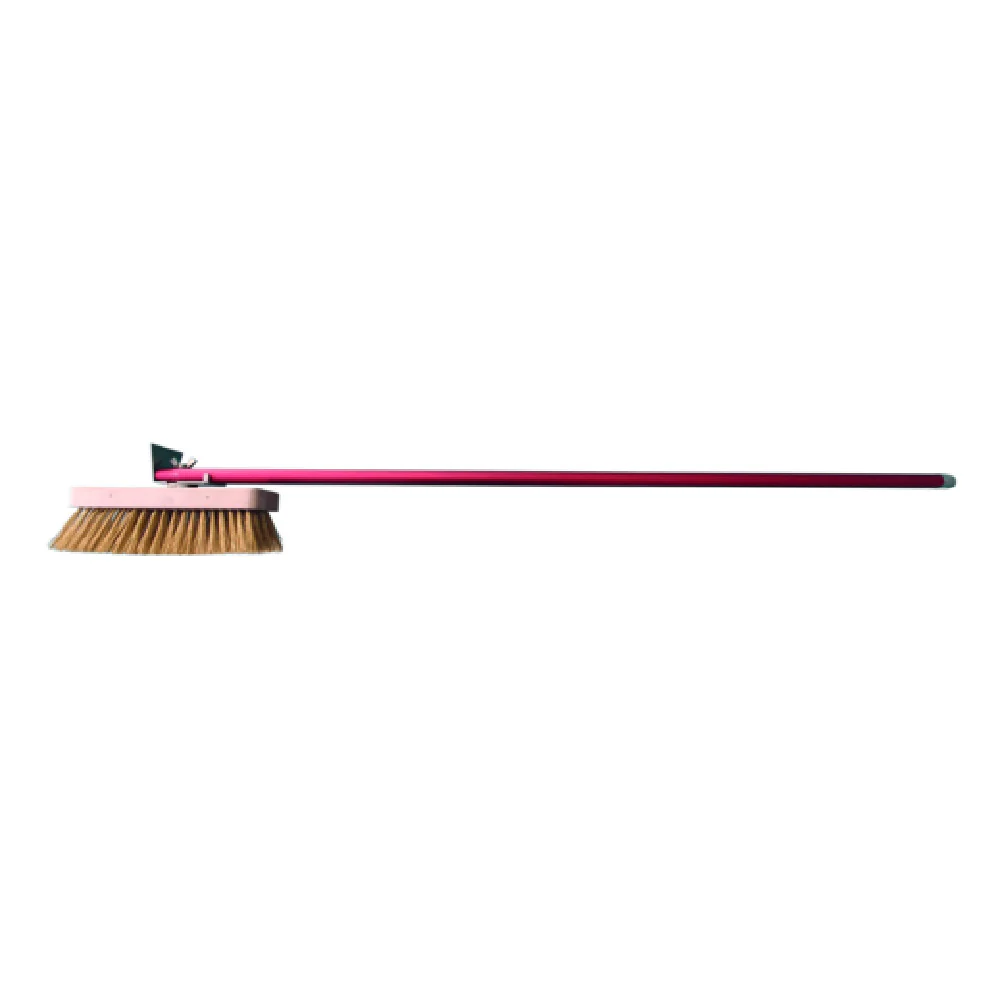 AMPTO AL-RA2764/18 7 Inch Brass Pizza Oven Brush 59 Inch Red Aluminum Made in Italy