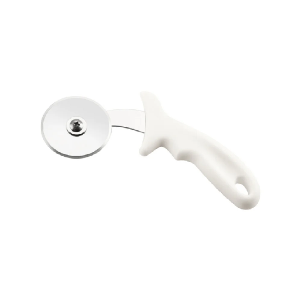 CAC China B15PZ-2W 2-1/2 Inch Diameter Pizza Cutter Plastic White Handle