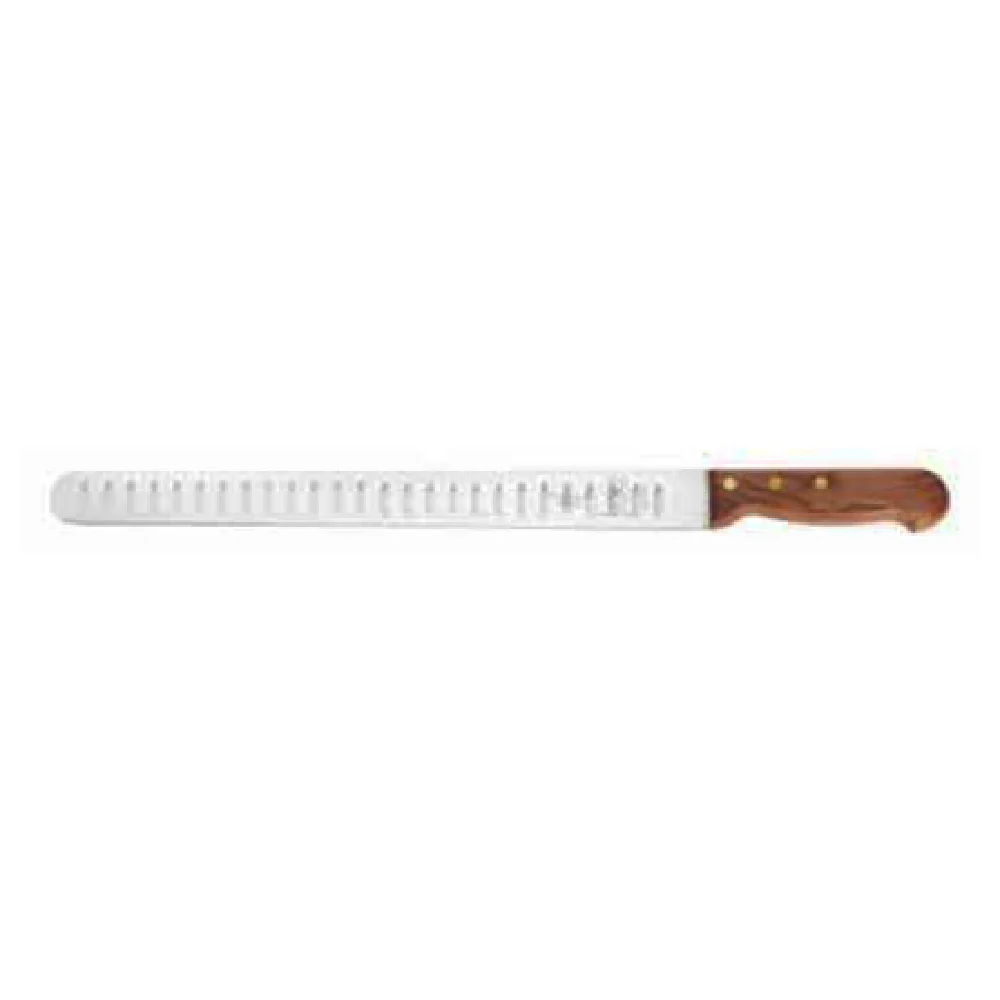 Mercer Culinary M26080 14 Inch Granton Edge Knife Rosewood Handle High Carbon Mercer Culinary M26080 14 Inch Granton Edge Knife Rosewood Handle High Carbon
