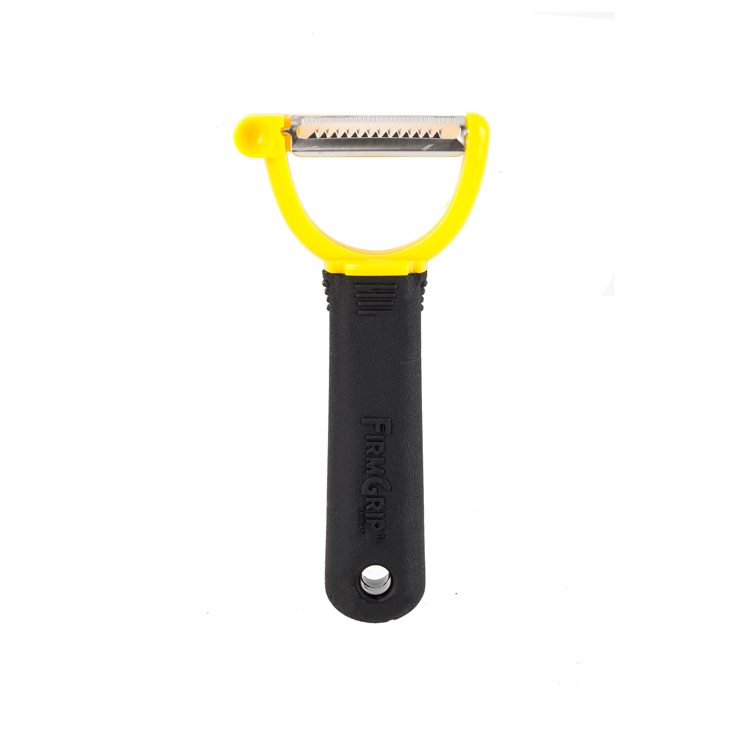Tablecraft E5602-JU 5-3/4 Inch Ergonomic Julienne Peeler Stainless Steel Black with Soft Grip Handle Tablecraft E5602-JU 5-3/4 Inch Ergonomic Julienne Peeler Stainless Steel Black with Soft Grip Handle