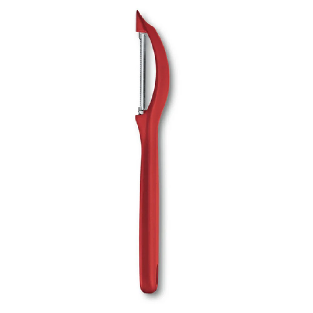Victorinox 7.6075.1 6-3/4 Inch Serrated Edge Manual Vegetable Peeler Red Plastic Handle Victorinox 7.6075.1 6-3/4 Inch Serrated Edge Manual Vegetable Peeler Red Plastic Handle