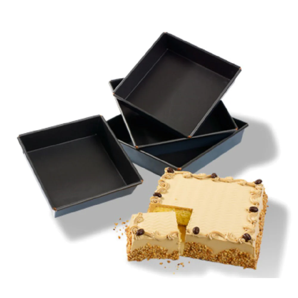 Matfer 331666 9-1/2 Inch Square Cake Pan Steel with Non-stick Coating