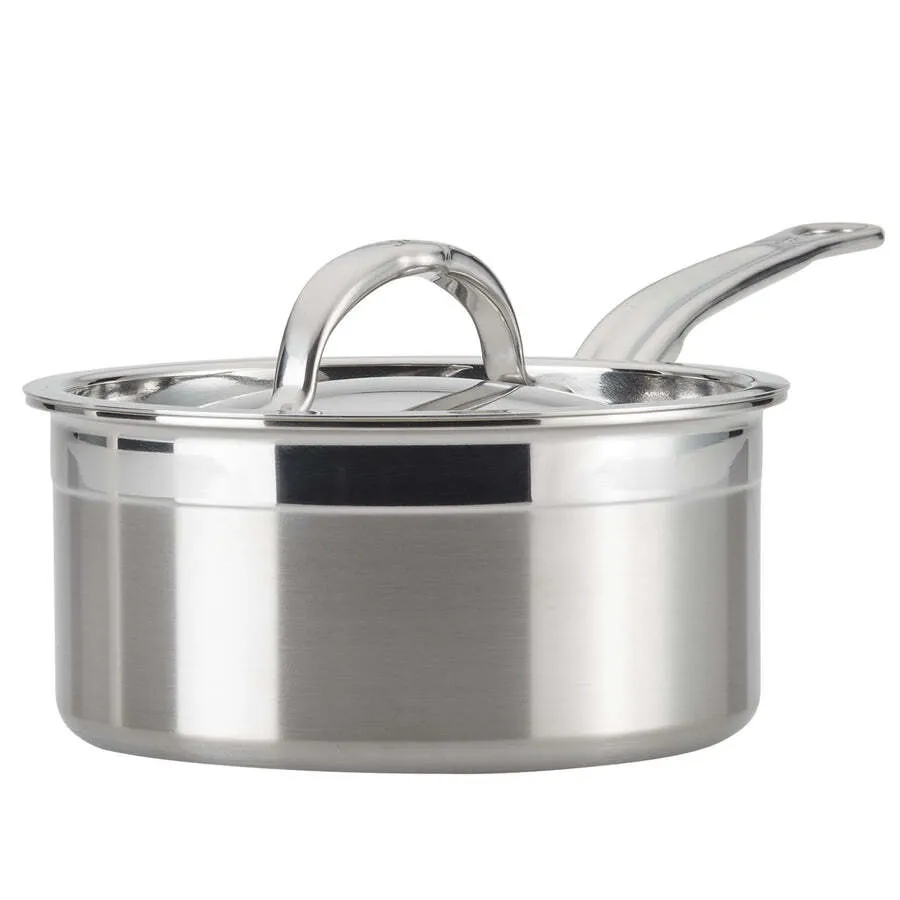 JB Prince S497 16 Quarts Stainless Steel Covered Saucepan with Hestan Probond JB Prince S497 16 Quarts Stainless Steel Covered Saucepan with Hestan Probond