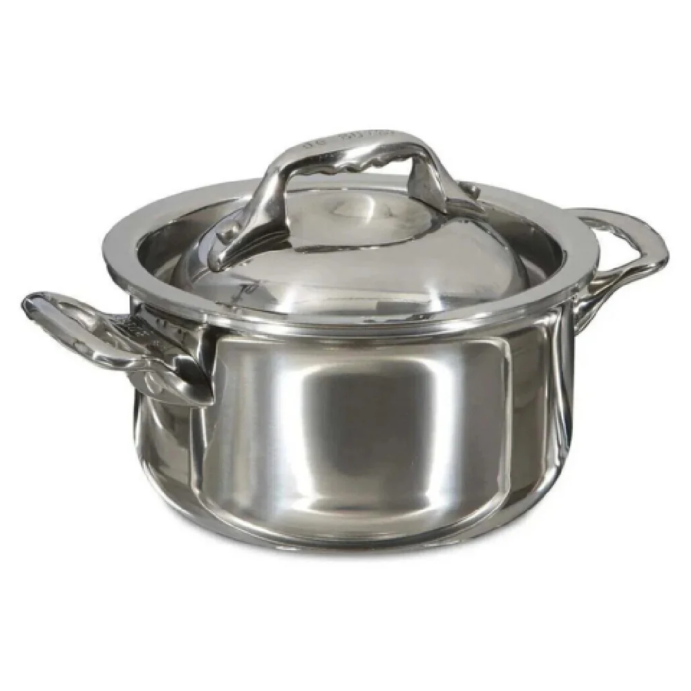 JB Prince R606 3.54 Inch Mini Saucepan with Lid Stainless Steel Made in France