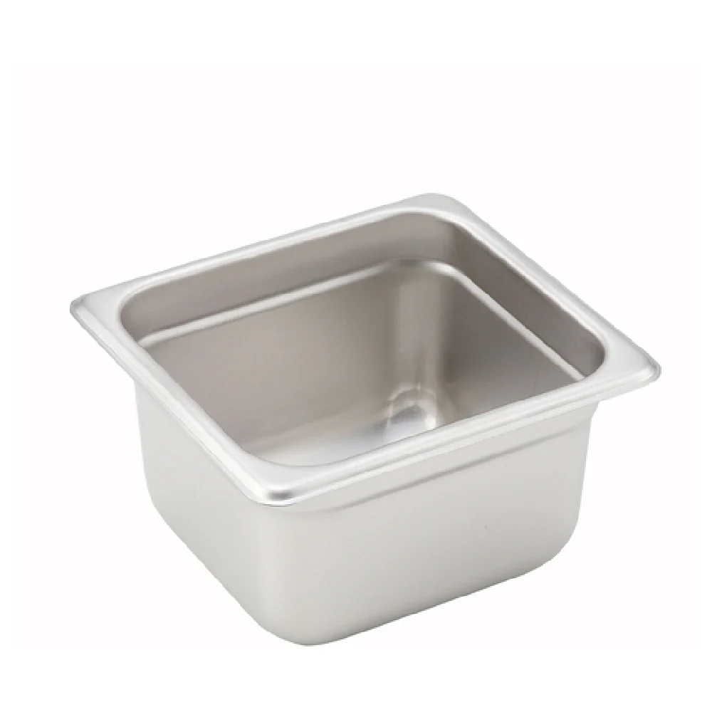 Winco SPJH-604 6-7/8 Inch 1/6 Size Steam Table Pan Anti-jamming Stainless Steel