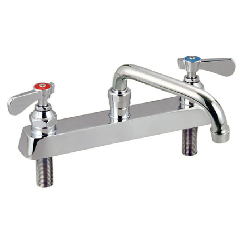 BK Resources BKF-8DM-14-G 14 Inch Swing Spout Faucet Deck Mount Lead Free Chrome Finish
