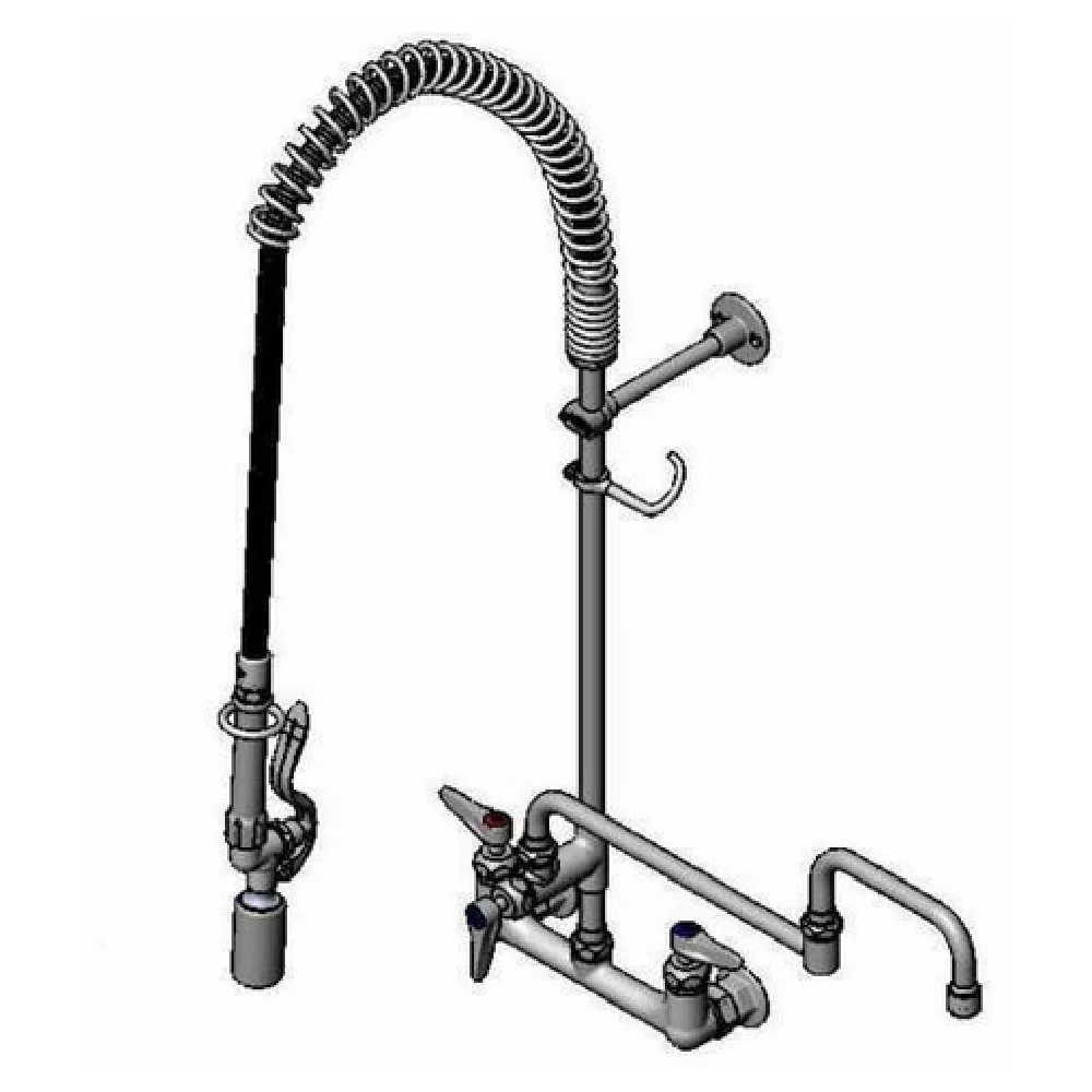 T&S Brass B-0133-18DACRBJ 8 Inch Add On Faucet with Double Joint Nozzle and Aerator
