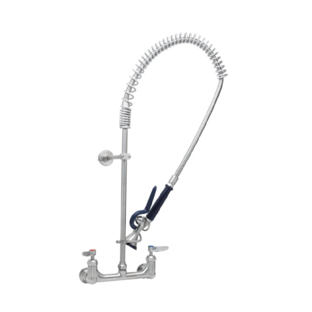 T&S Brass S-0133-CR-BY 12.62 Inch Wall Mount Mixing Faucet with 18 Inch Riser