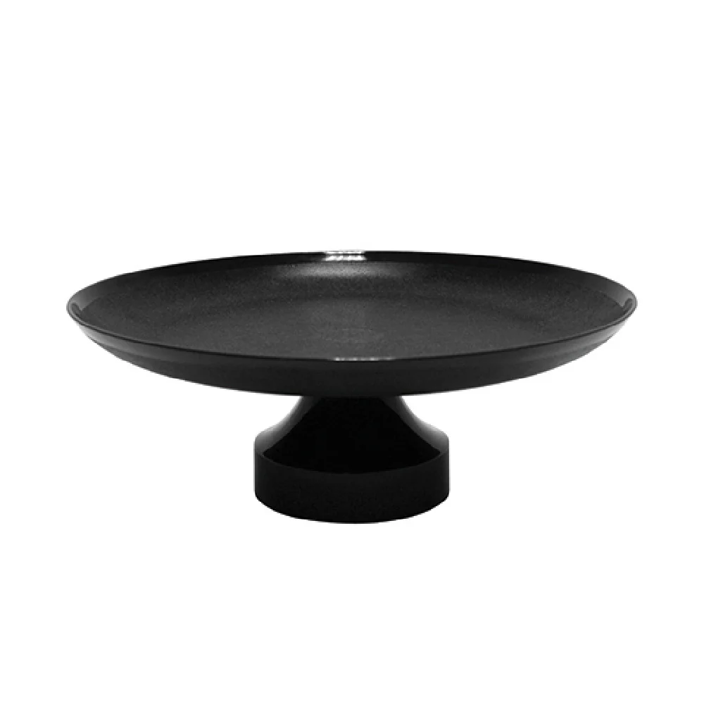BauscherHepp TB1300 13 Inch Pedestal Cake Display Stand Frosted Black SAN