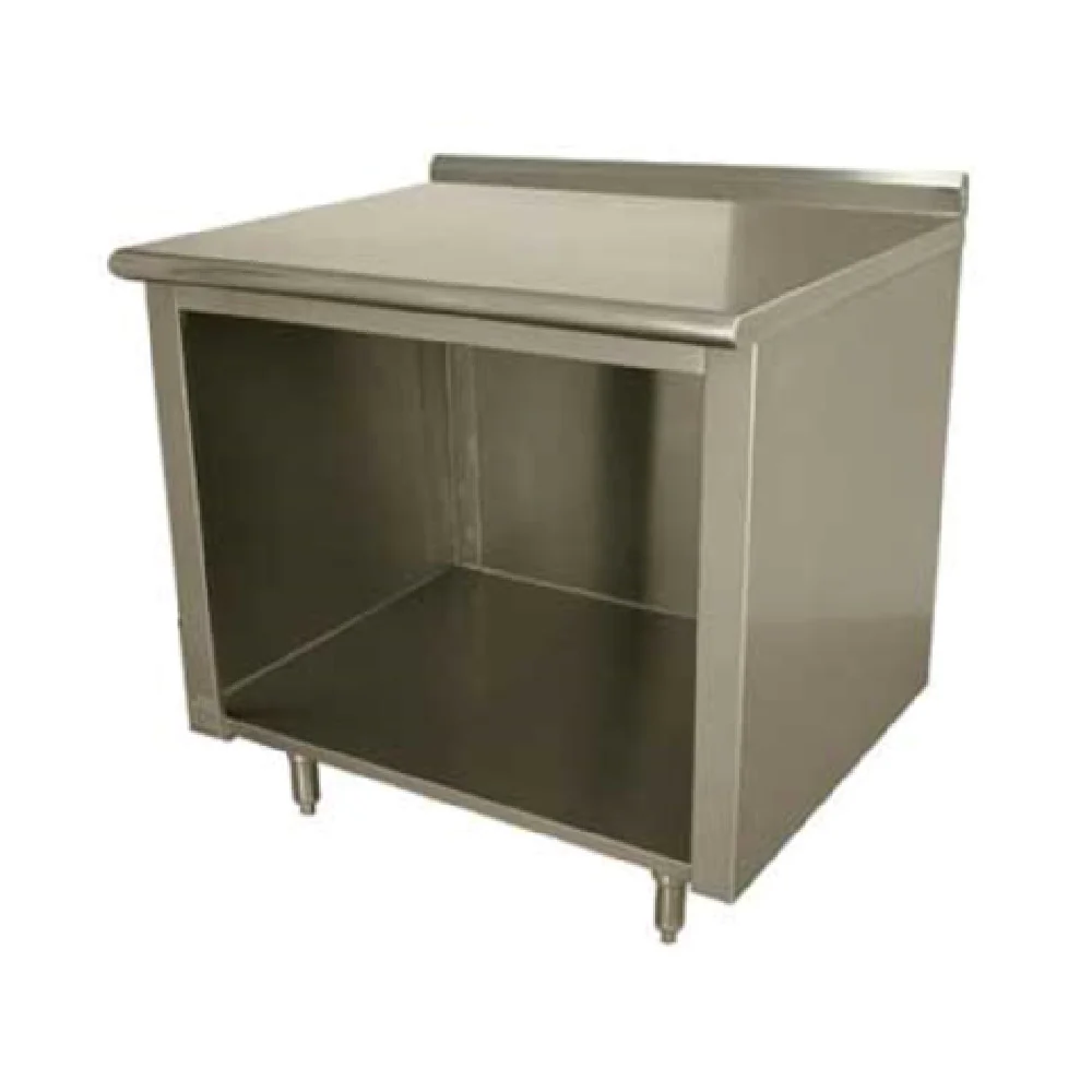 Advance Tabco EF-SS-247 84 Inch Open Front Cabinet Base Stainless Steel Work Table