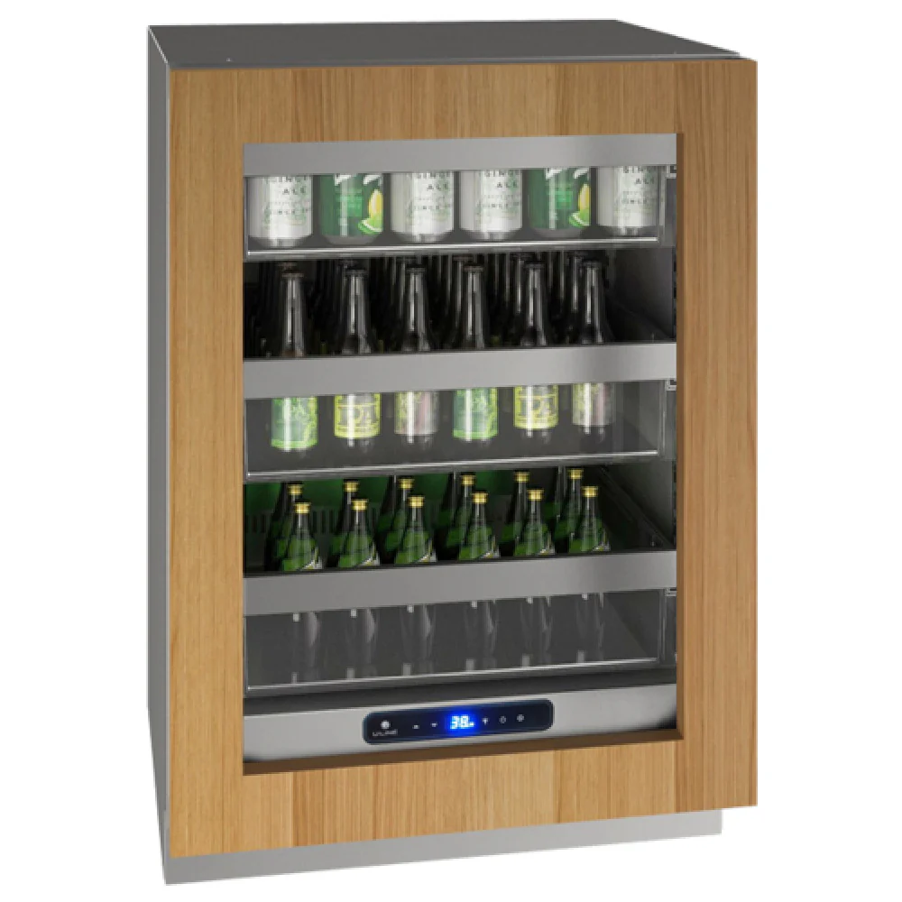 U-Line Corporation UHRE524-IG01A 24 Inch Undercounter Refrigerator 5.2 cu ft with Glass Door