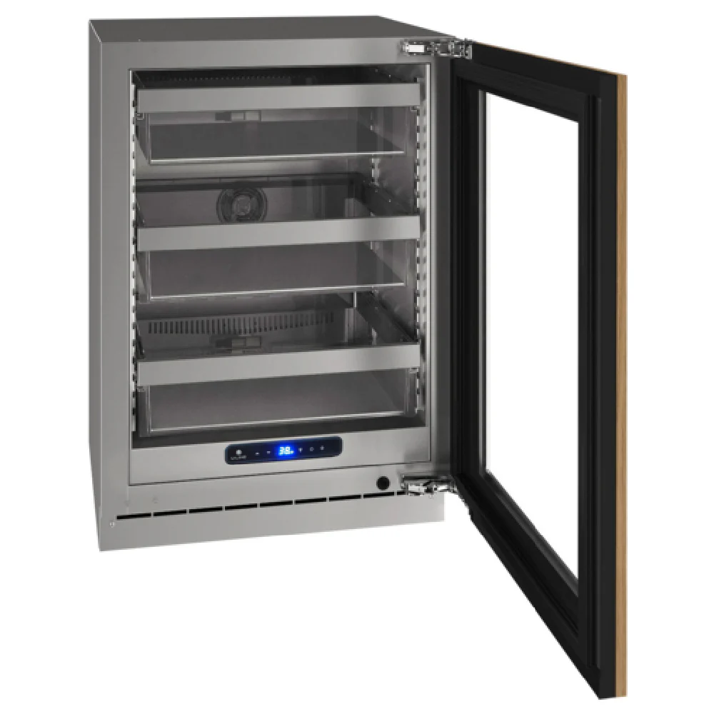 U-Line Corporation UHRE524-IG01A 24 Inch Undercounter Refrigerator 5.2 cu ft with Glass Door