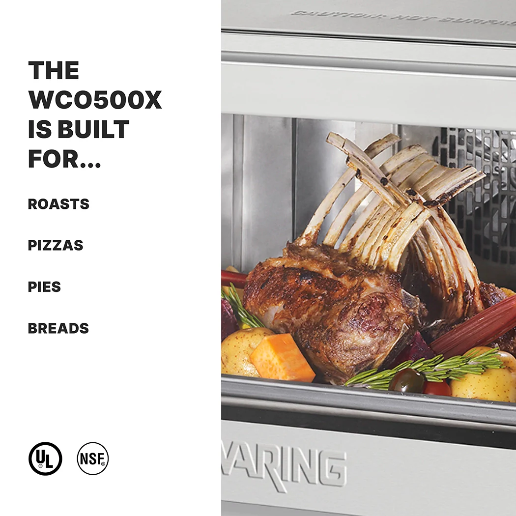 Waring WCO500XKSDI 23 Inch Electric Convection Oven Commercial Stainless Steel with 3 Racks Waring WCO500XKSDI 23 Inch Electric Convection Oven Commercial Stainless Steel with 3 Racks