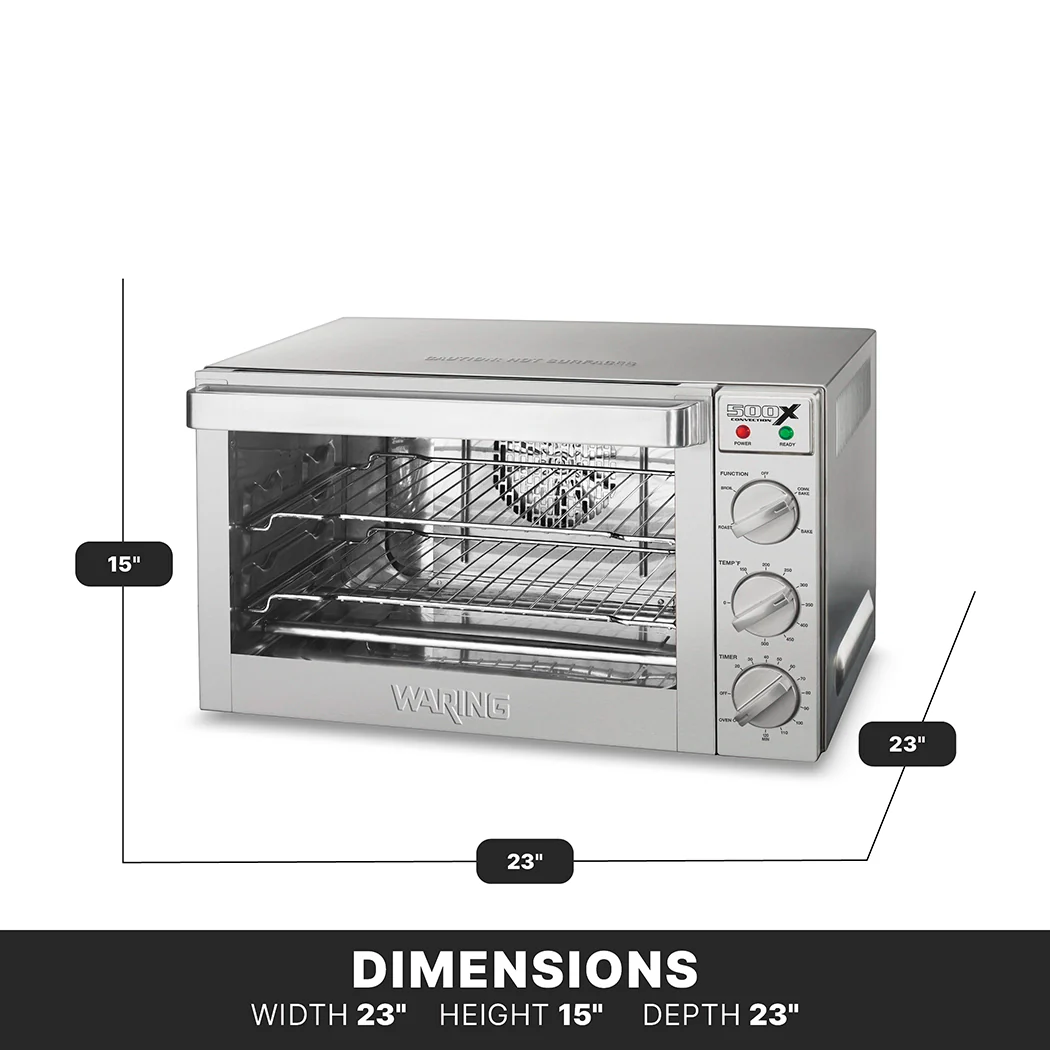Waring WCO500XKSDI 23 Inch Electric Convection Oven Commercial Stainless Steel with 3 Racks Waring WCO500XKSDI 23 Inch Electric Convection Oven Commercial Stainless Steel with 3 Racks