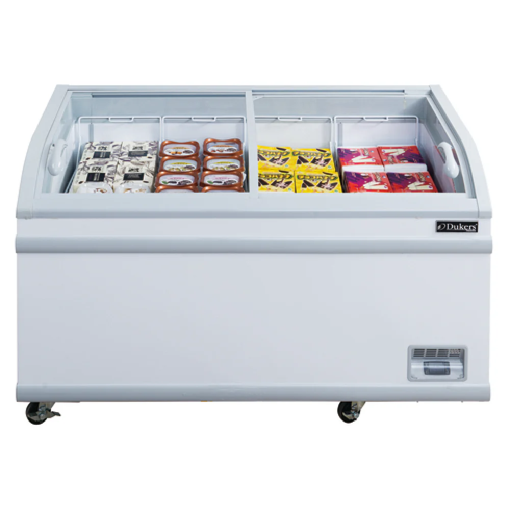 Dukers Appliance Co. USA Ltd. WD-700Y 79-3/8 Inch Chest Freezer 24.72 Cu Ft with Glass Lids Dukers Appliance Co. USA Ltd. WD-700Y 79-3/8 Inch Chest Freezer 24.72 Cu Ft with Glass Lids