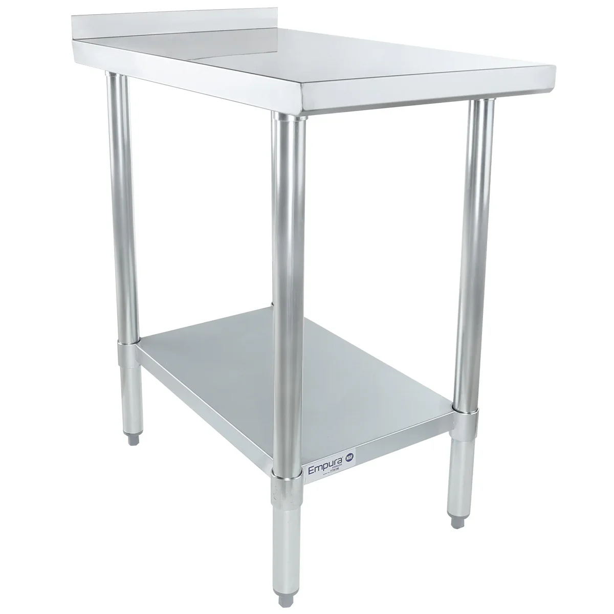 Empura FT1830E 18 Inch Filler Table 18 Gauge 430 Stainless Steel with Backsplash
