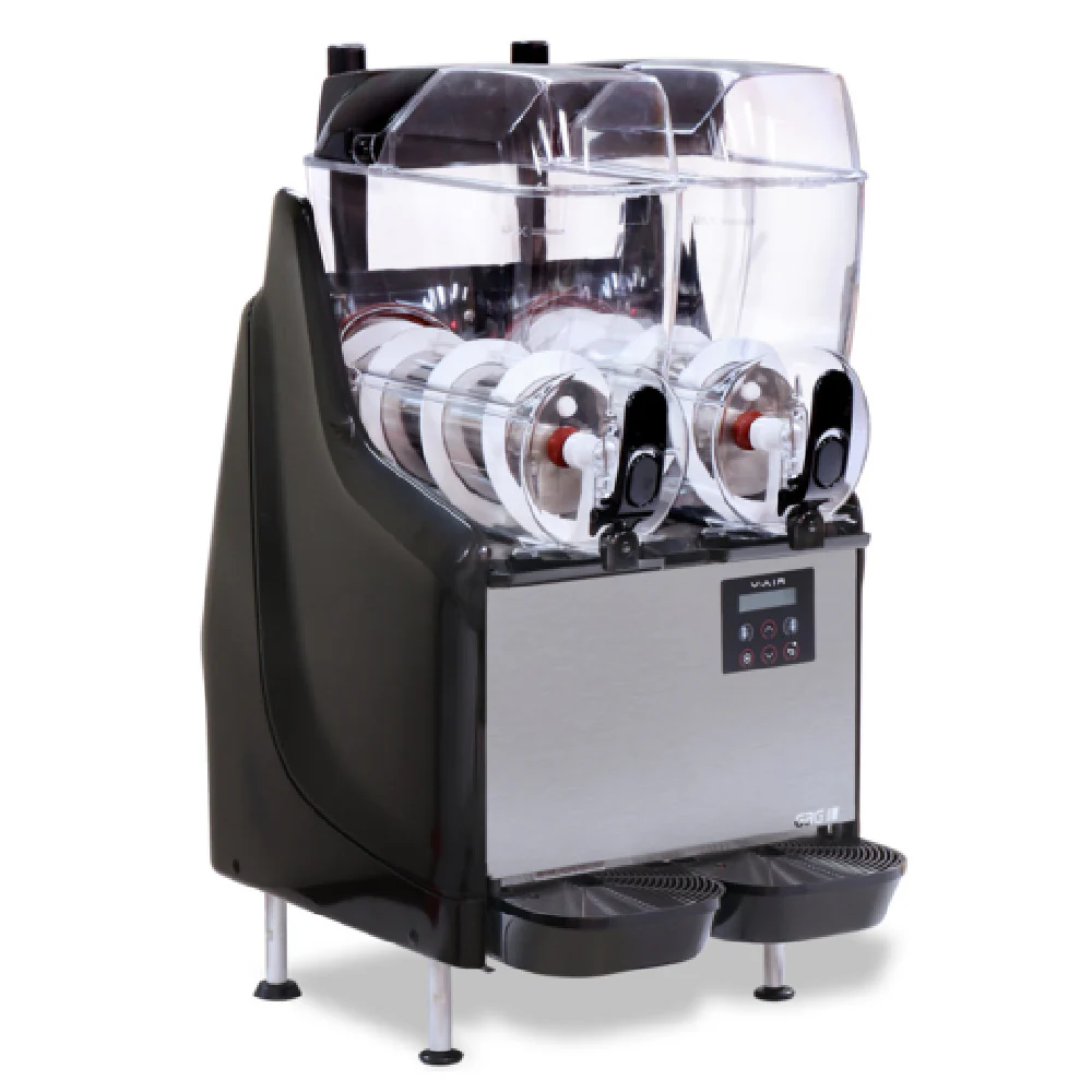 Gold Medal 1114 18 Inch Twin Bowl Frozen Drink Machine Stainless Steel with Independent Slush Density Controls