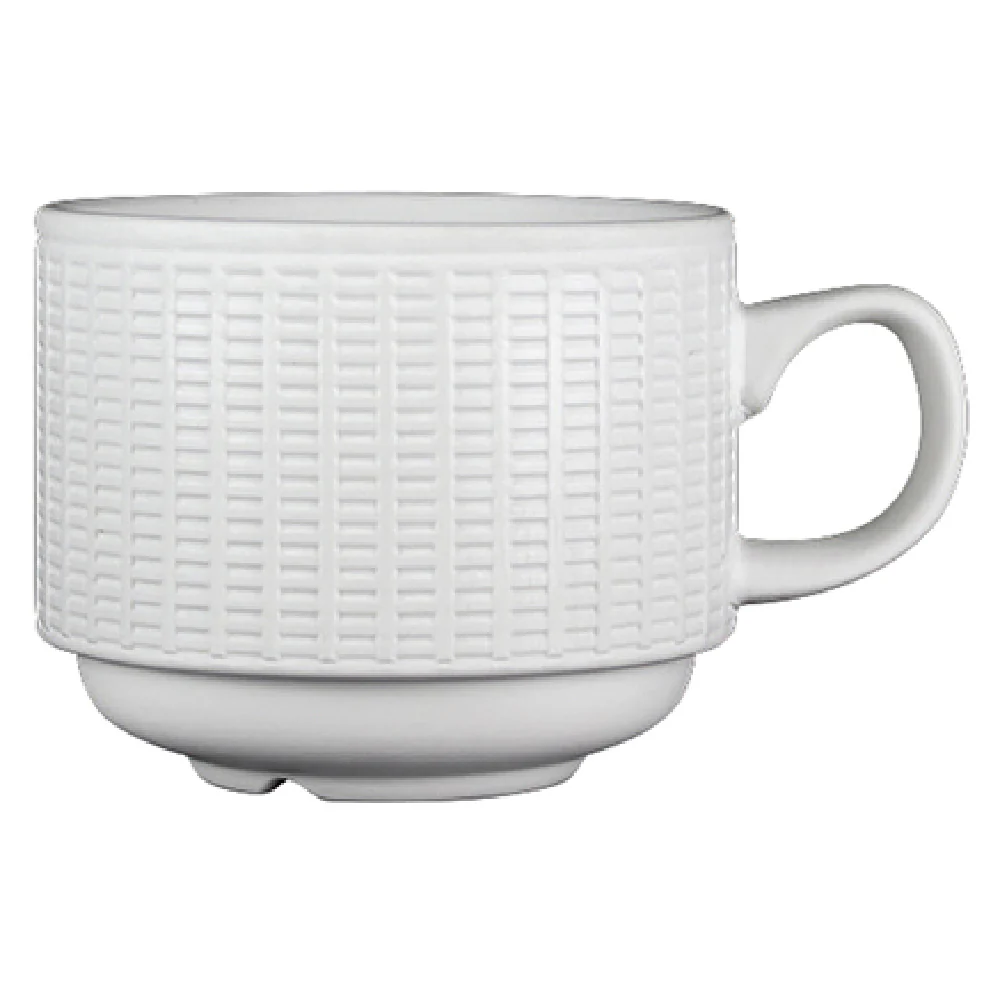 Steelite 9117C1200 7.5 Oz Stack Cup Willow White Alumina Vitrified