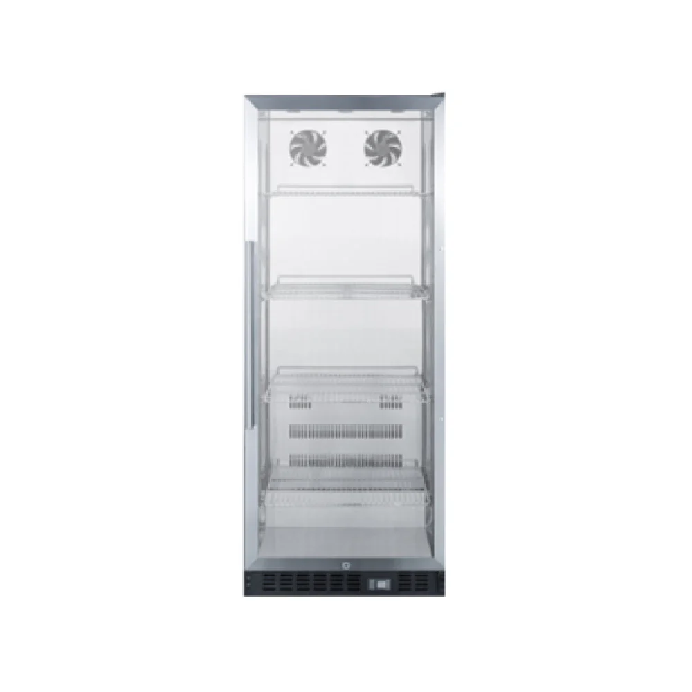 Summit SCR1156CSS 23 Inch Beverage Merchandiser Stainless Steel 11 cu ft
