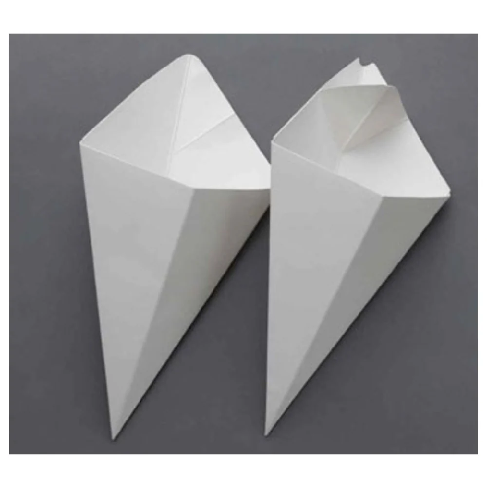 American Metalcraft SQFBCN 15 Oz Fry Cone Cardboard with Fold-out Sauce Pocket