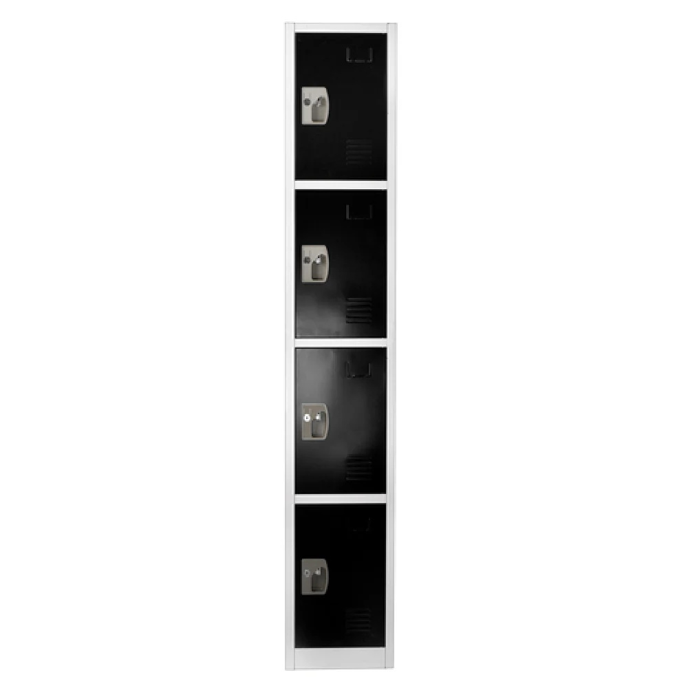 Alpine Industries ADI629-204-BLK 12 Inch Steel Locker Black finish Quad-compartment Alpine Industries ADI629-204-BLK 12 Inch Steel Locker Black finish Quad-compartment