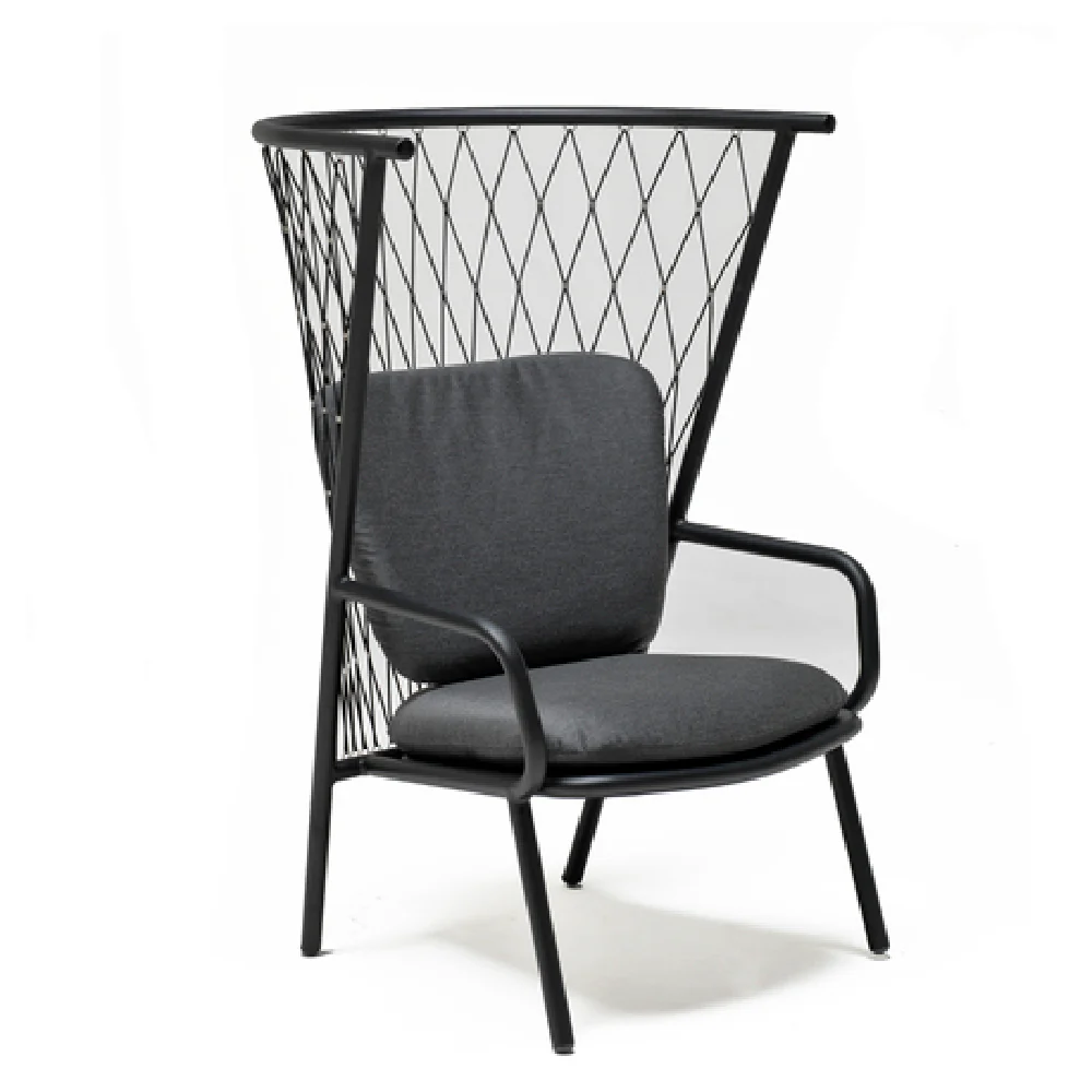 Emuamericas Llc E627 34 Inch Nef Lounge Chair Aluminum Synthetic Rope Back Emuamericas Llc E627 34 Inch Nef Lounge Chair Aluminum Synthetic Rope Back
