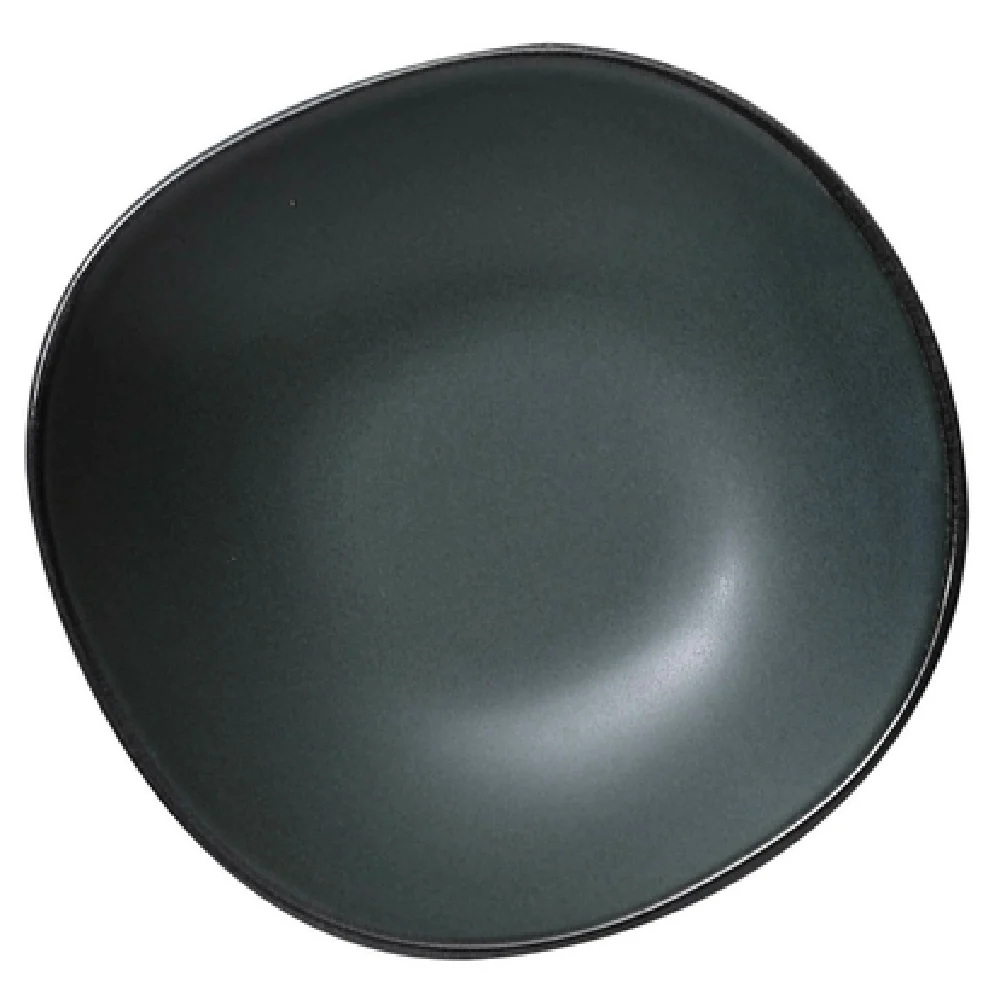 Yanco CH-307 14 Oz. Round Bowl Porcelain with Glazed Finish Dark Green