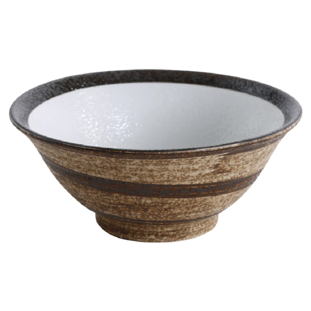 Yanco RO-4107 26 Oz. Round Noodle Bowl Porcelain - Dishwasher Oven Microwave Safe