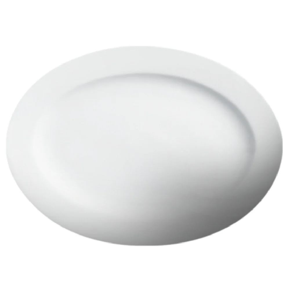 Cameo China 210-143 14 Inch Oval Platter Ceramic White Vitrified Glaze