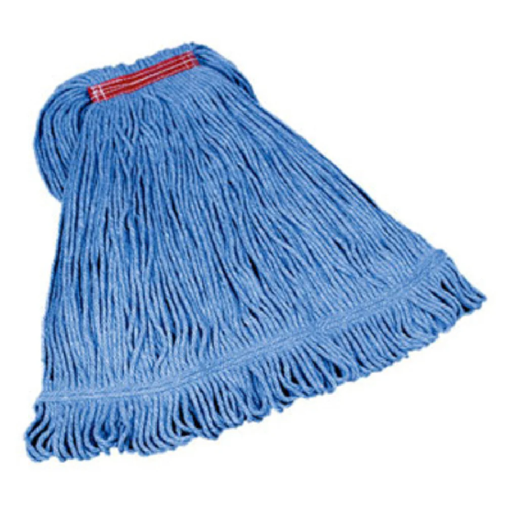 Rubbermaid FGD21306BL00 Large Looped End Mop Head For Absorbing Spills Cotton/synthetic Blue Rubbermaid FGD21306BL00 Large Looped End Mop Head For Absorbing Spills Cotton/synthetic Blue