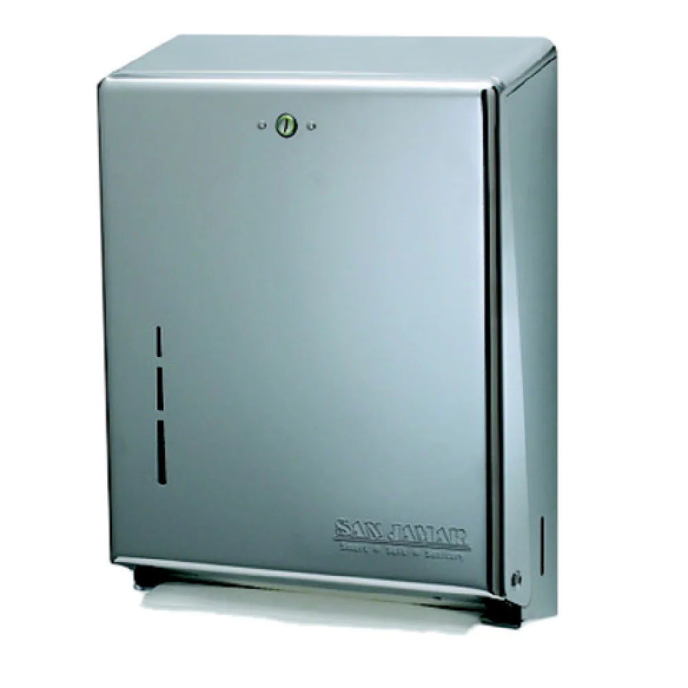 San Jamar T1900SS 11 Inch Tall Stainless Steel Paper Towel Dispenser Wall Mount San Jamar T1900SS 11 Inch Tall Stainless Steel Paper Towel Dispenser Wall Mount